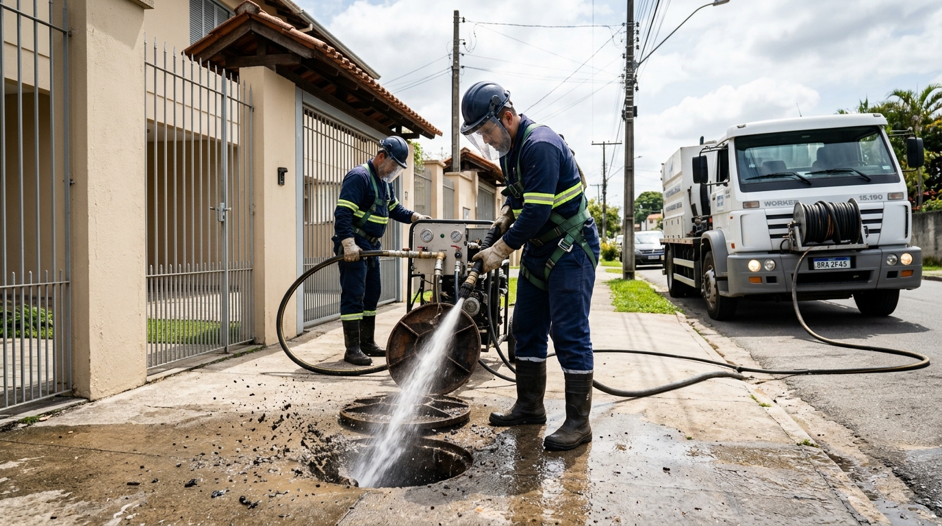 Limpeza de Tubulação com Hidrojato em Santos‑SP
