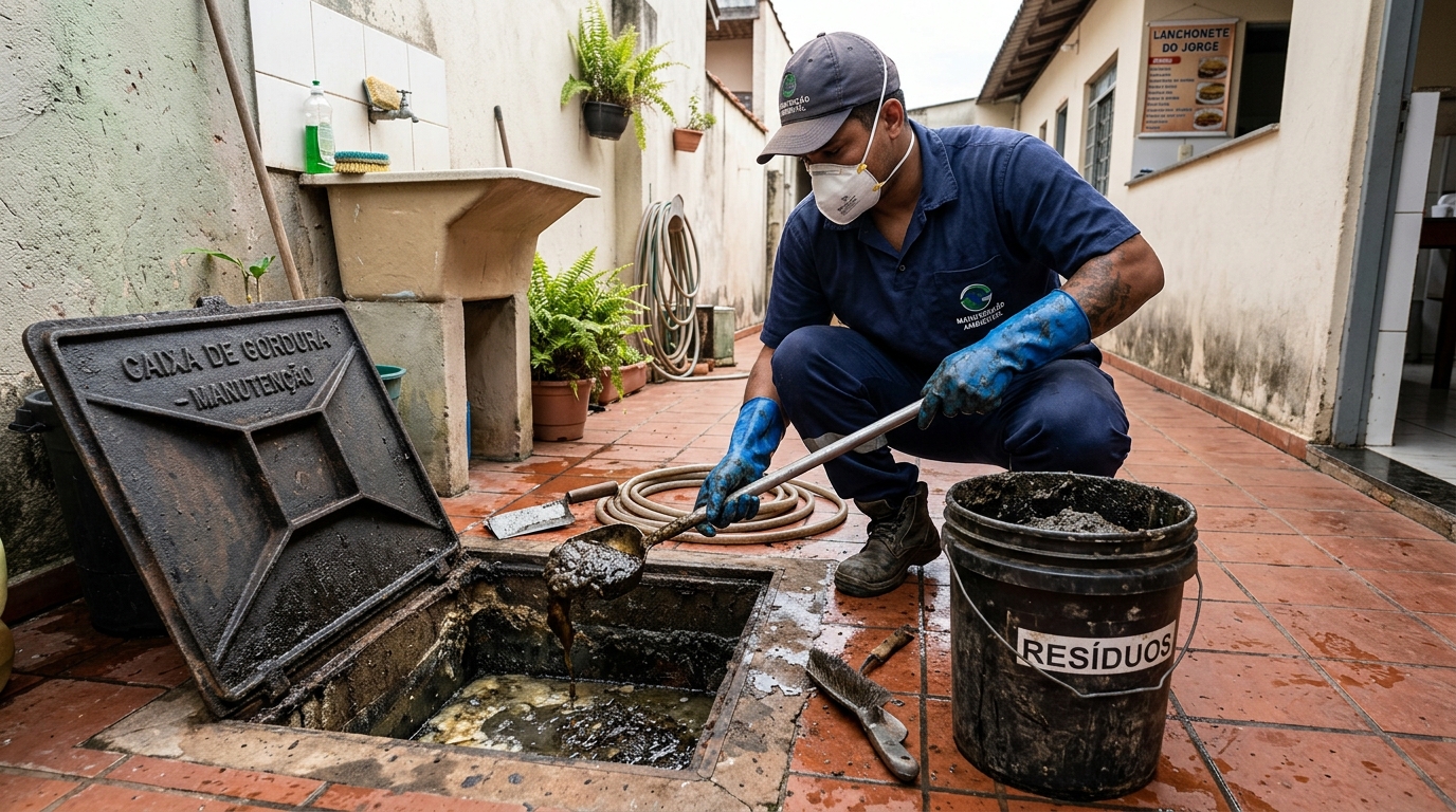 Manutenção de Caixa de Gordura em Santos‑SP